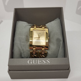  Shop Authentic Guess Mod Heavy Metal Gold Dial Gold Steel Strap Watch For Women - W1117L2 - Luxxuri