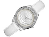  Shop Authentic Guess Rosette Analog White Dial White Leather Strap Watch For Women - W75043L1 - Luxxuri