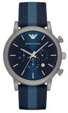  Shop Authentic Emporio Armani Luigi Chronograph Quartz Blue Dial Blue Nylon Strap Watch For Men - AR1949 - Luxxuri