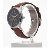  Shop Authentic Fossil Neutra Minimalist Moonphase Blue Dial Brown Leather Strap Watch for Men - FS5903 - Luxxuri