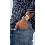  Shop Authentic Guess Tailor Gold Dial Black Leather Strap Watch for Men - GW0389G2 - Luxxuri