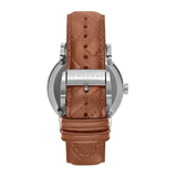  Shop Authentic Burberry The City Silver Dial Brown Leather Strap Watch for Men - BU9904 - Luxxuri