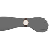  Shop Authentic Calvin Klein Minimal White Dial Brown Leather Strap Watch for Women - K3M226G6 - Luxxuri