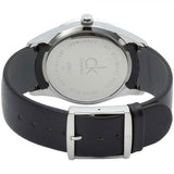  Shop Authentic Calvin Klein Post Minimal Silver Dial Black Leather Strap Watch for Men - K7621192 - Luxxuri