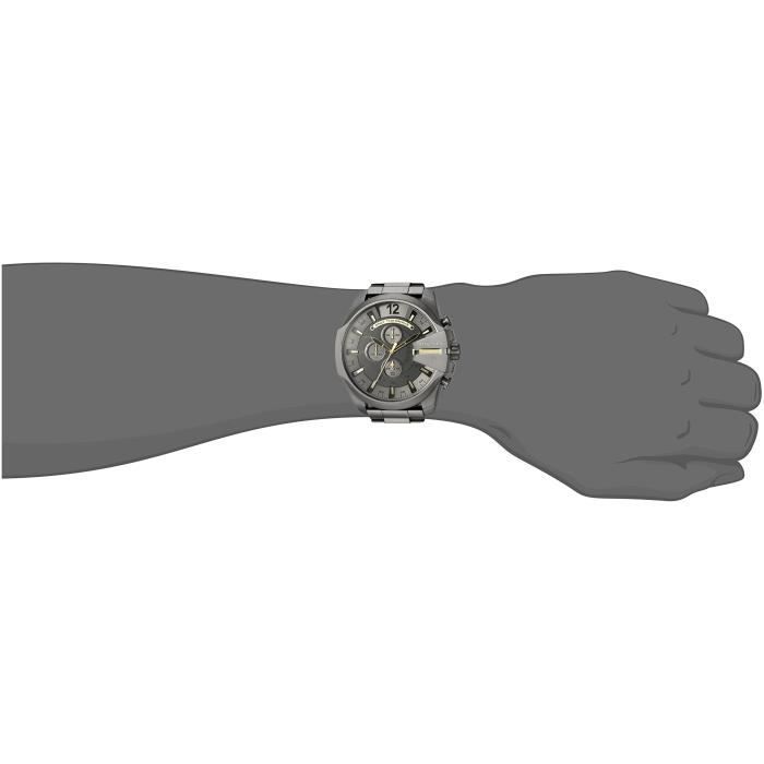  Shop Authentic Diesel Mega Chief Chronograph Grey Dial Grey Steel Strap Watch For Men - DZ4466 - Luxxuri