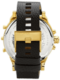  Shop Authentic Diesel Mr Daddy Black & Gold Dial Black Leather Strap Watch For Men - DZ7371 - Luxxuri