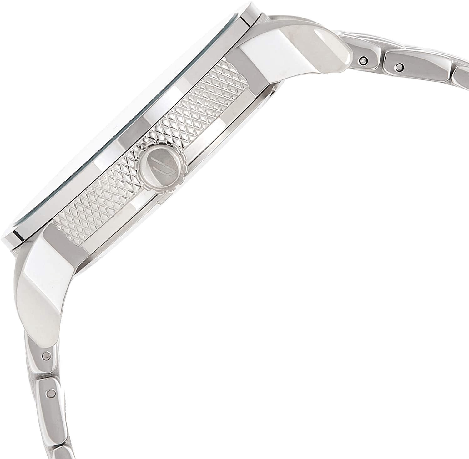 Diesel Mini Daddy Dual Time Silver Dial Stainless Steel Watch For Men - DZ7305