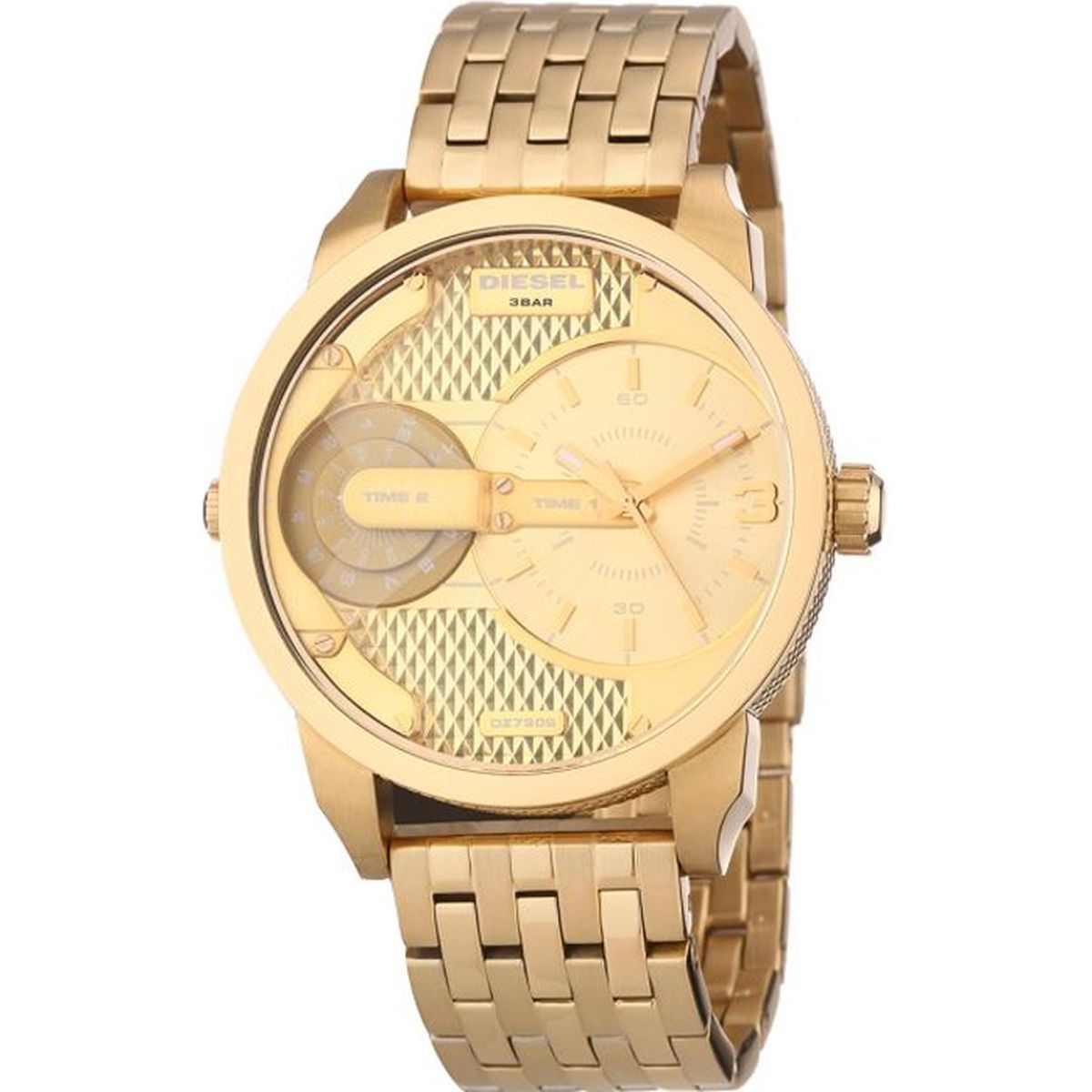  Shop Authentic Diesel Mini Daddy Gold Dial Gold Steel Strap Watch For Men - DZ7306 - Luxxuri