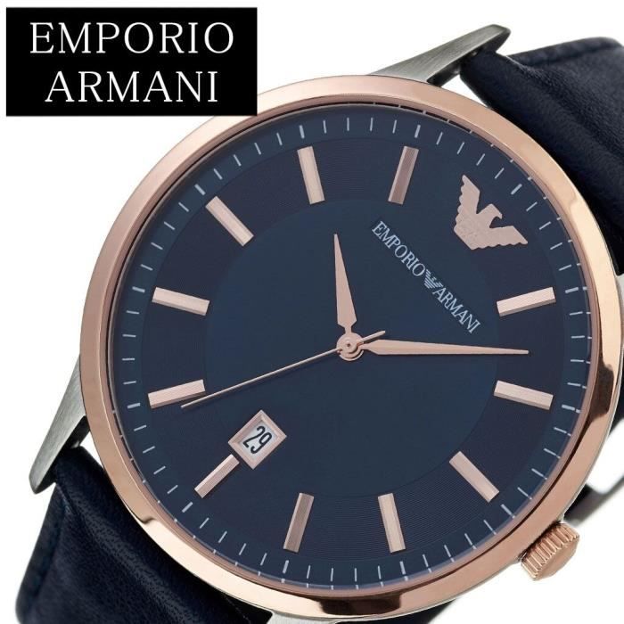  Shop Authentic Emporio Armani Renato Analog Blue Dial Blue Leather Strap Watch For Men - AR11188 - Luxxuri