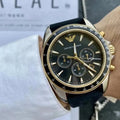  Shop Authentic Emporio Armani Sigma Chronograph lack Dial Black Rubber Strap Watch For Men - AR80003 - Luxxuri