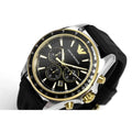  Shop Authentic Emporio Armani Sigma Chronograph lack Dial Black Rubber Strap Watch For Men - AR80003 - Luxxuri