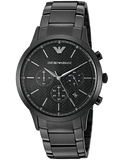  Shop Authentic Emporio Armani Dress Chronograph Quartz Black Dial Black Stainless Steel Strap Watch For Men - AR2485 - Luxxuri