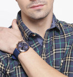  Shop Authentic Guess Fleet Blue Dial Blue Rubber Strap Watch for Men - W0971G3 - Luxxuri