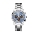 Guess Horizon Chronograph Quartz Blue Dial Silver Steel Strap Watch for Men - W0379G6