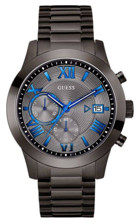  Shop Authentic Guess Atlas Quartz Grey Dial Grey Steel Strap Watch For Men - W0668G2 - Luxxuri
