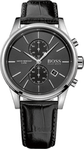  Shop Authentic Hugo Boss Jet Black Dial Black Leather Strap Watch for Men - 1513279 - Luxxuri