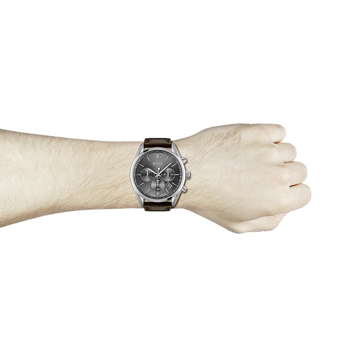  Shop Authentic Hugo Boss Contemporary Sport Driver Black Dial Black Leather Strap Watch for Men - 1513085 - Luxxuri