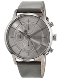  Shop Authentic Hugo Boss Architectural Grey Dial Grey Leather Strap Watch for Men - 1513570 - Luxxuri