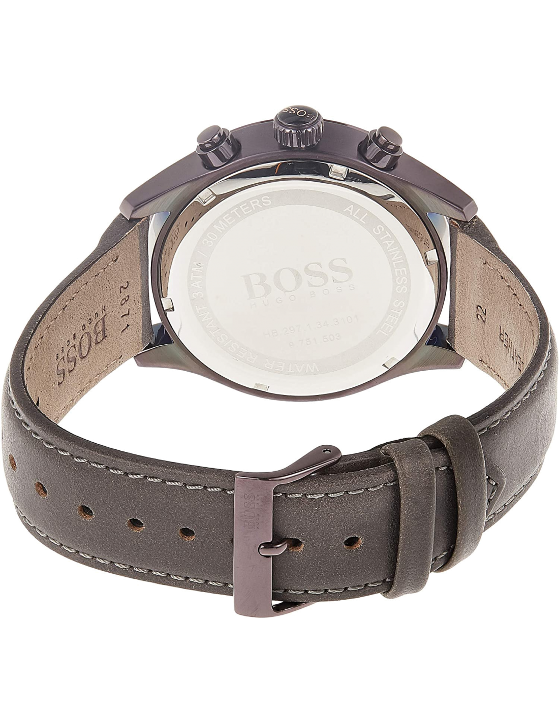  Shop Authentic Hugo Boss Grand Prix Silver Dial Grey Leather Strap Watch for Men - 1513603 - Luxxuri