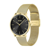  Shop Authentic Hugo Boss Horizon Quartz Black Dial Gold Mesh Bracelet Watch For Men - HB1513735 - Luxxuri