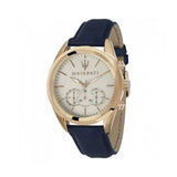  Shop Authentic Maserati Traguardo Chronograph Grey Dial Leather Strap Men's Watch - R8871612016 - Luxxuri