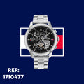  Shop Authentic Tommy Hilfiger Henry Chronograph Black Dial Silver Steel Strap Watch For Men - 1710477 - Luxxuri