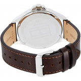  Shop Authentic Tommy Hilfiger Jackson Multi-Function Silver Dial Brown Leather Strap Watch for Men - 1791239 - Luxxuri