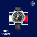  Shop Authentic Tommy Hilfiger Bruce Analog Black Dial Black Leather Strap Watch for Men - 1791279 - Luxxuri