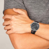  Shop Authentic Tommy Hilfiger Aiden Quartz Black Dial Brown Leather Strap Watch for Men - 1791309 - Luxxuri
