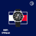  Shop Authentic Tommy Hilfiger Spencer Skeleton Black Dial Black Leather Strap Watch for Men - 1791641 - Luxxuri