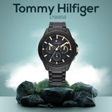  Shop Authentic Tommy Hilfiger Aiden Chronograph Black Dial Black Steel Strap Watch For Men - 1791858 - Luxxuri