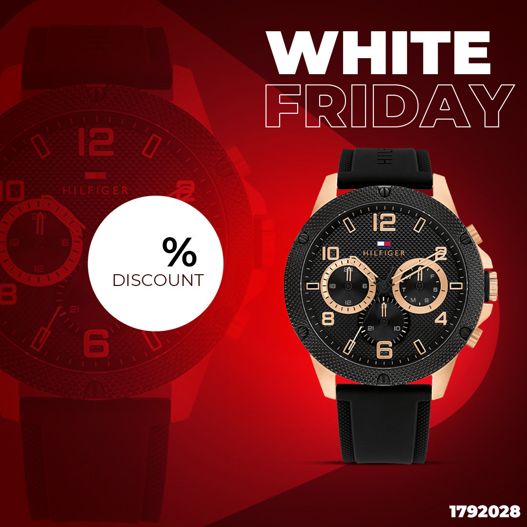  Shop Authentic Tommy Hilfiger Blaze Multifunction Black Dial Black Rubber Strap Watch For Men - 1792028 - Luxxuri