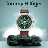  Shop Authentic Tommy Hilfiger Lars Chronograph Green Dial Brown Leather Strap Watch For Men - 1792064 - Luxxuri
