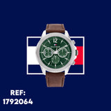  Shop Authentic Tommy Hilfiger Lars Chronograph Green Dial Brown Leather Strap Watch For Men - 1792064 - Luxxuri