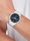  Shop Authentic Tommy Hilfiger Lars Chronograph Blue Dial Silver Steel Strap Watch For Men - 1792059 - Luxxuri