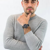  Shop Authentic Tommy Hilfiger Kyle Quartz Black Dial Black Leather Strap Watch for Men - 1791630 - Luxxuri