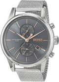  Shop Authentic Hugo Boss Jet Chronograph Grey Dial Silver Mesh Bracelet Watch for Men - 1513440 - Luxxuri