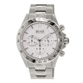  Shop Authentic Hugo Boss Ikon Chronograph White Dial Silver Steel Strap Watch for Men - 1512962 - Luxxuri