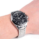 Shop Authentic Hugo Boss Driver Chronograph Black Dial Silver Steel Strap Watch For Men - 1513080 - Luxxuri