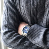  Shop Authentic Hugo Boss Ikon Blue Dial Silver Steel Strap Watch for Men - 1512963 - Luxxuri