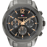  Shop Authentic Tommy Hilfiger Lars Chronograph Black Dial Black Steel Strap Watch For Men - 1792061 - Luxxuri