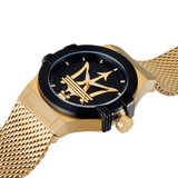  Shop Authentic Maserati Potenza Quartz Black Dial Gold Mesh Bracelet Watch For Men - R8853108006 - Luxxuri