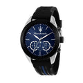 Shop Authentic Maserati Traguardo Chronograph Blue Dial Black Silicone Strap Watch For Men - R8871612044 - Luxxuri