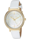  Shop Authentic Michael Kors Cinthia Mother of Pearl Dial White Leather Strap Watch for Women - MK2662 - Luxxuri