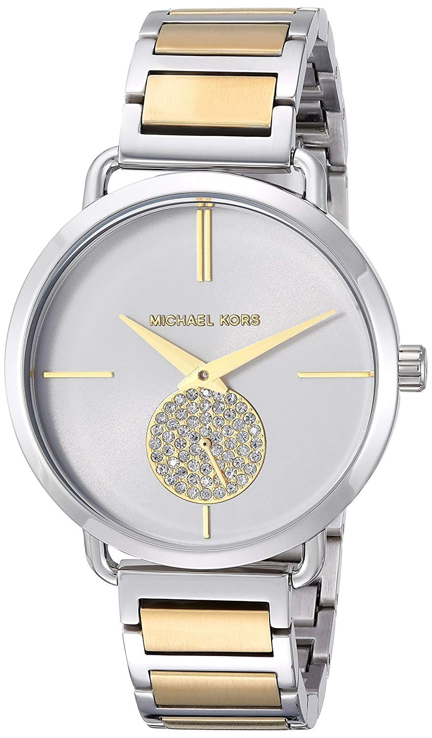  Shop Authentic Michael Kors Silver Dial Two Tone Steel Strap Watch for Women - MK3679 - Luxxuri