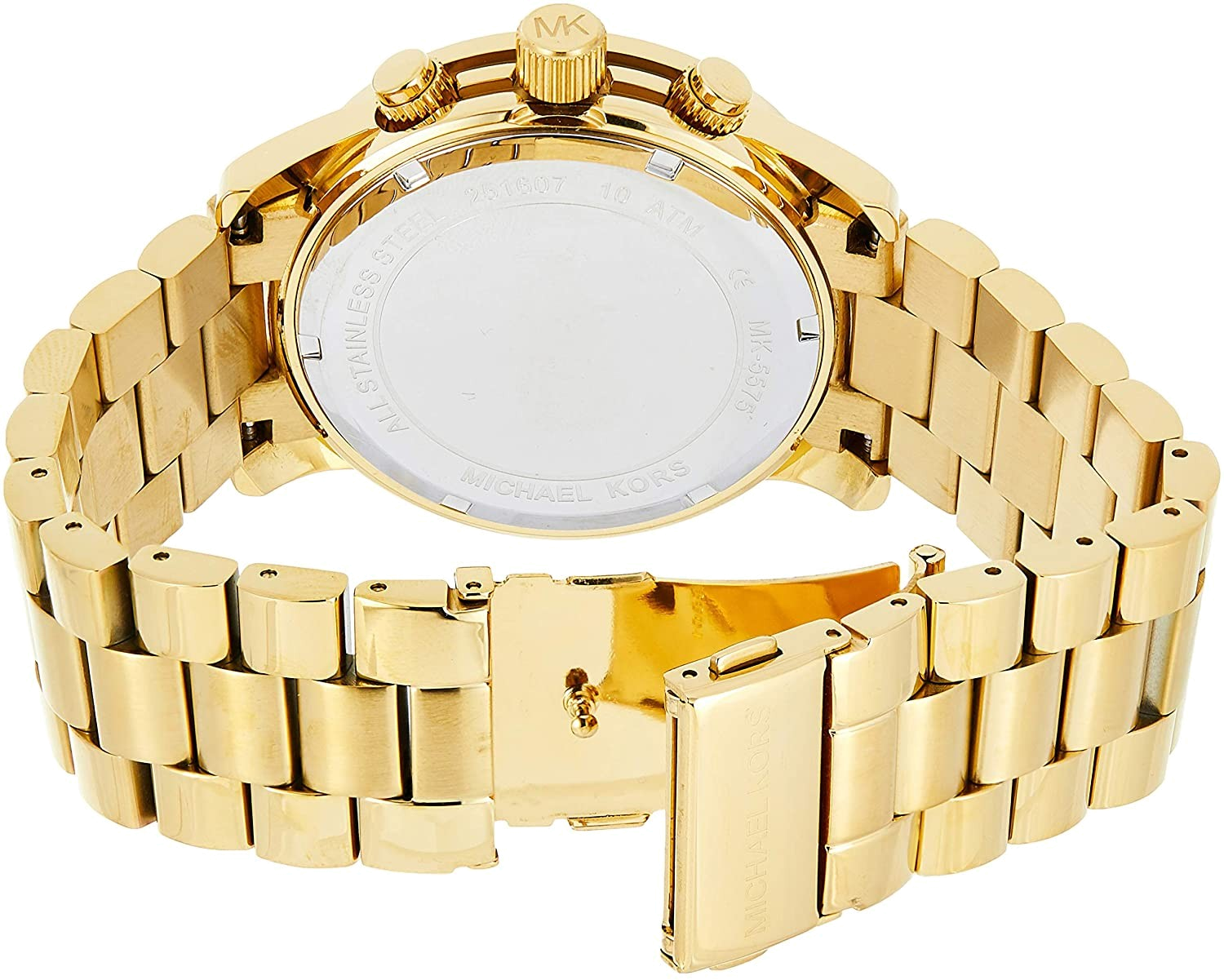 Michael Kors Runway Gold Dial Gold Steel Strap Watch for Women - MK5575