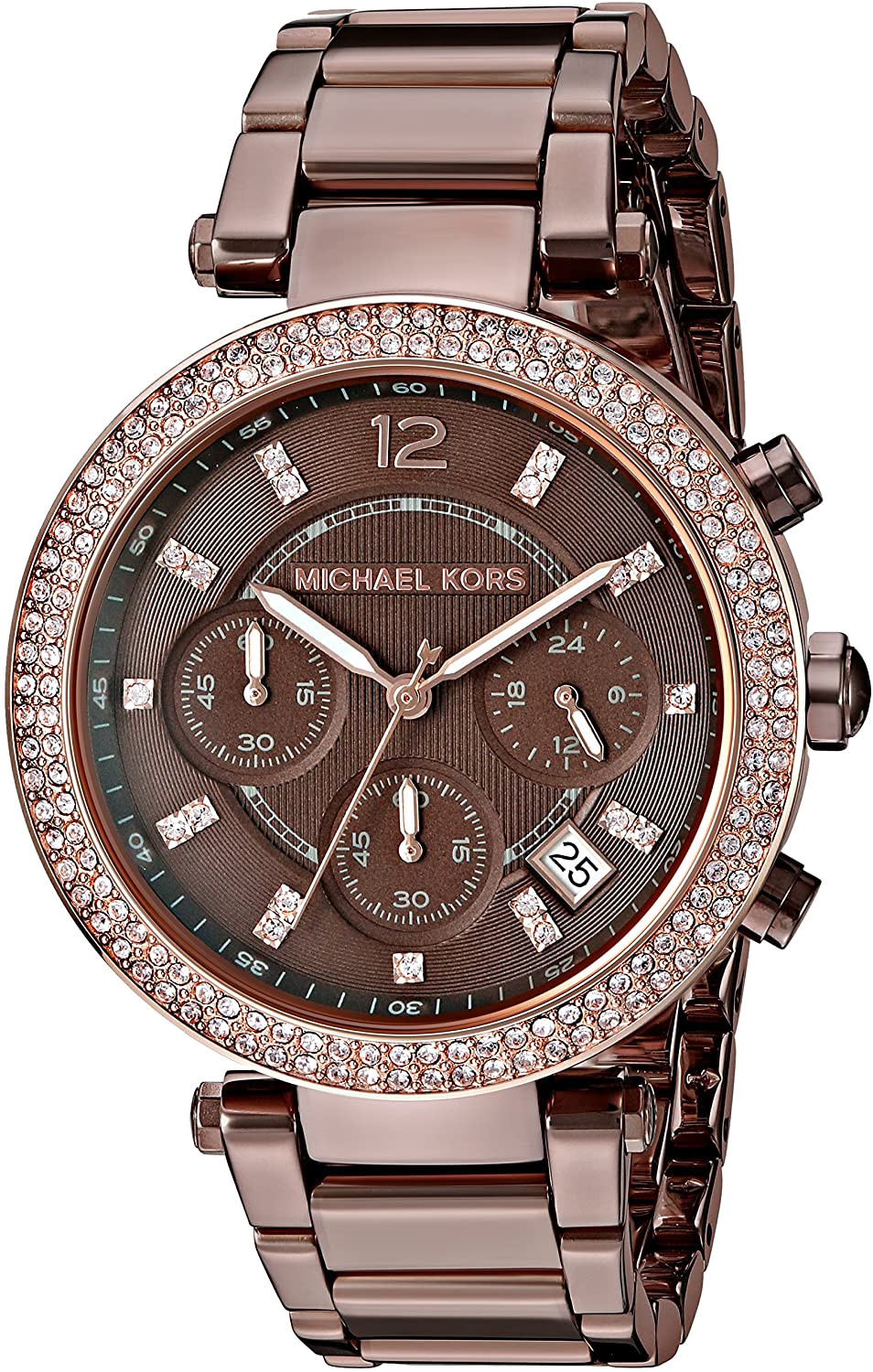  Shop Authentic Michael Kors Parker Analog Quartz Brown Dial Brown Steel Strap Watch For Women - MK6378 - Luxxuri