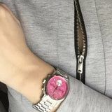  Shop Authentic Michael Kors Runway Chronograph Pink Dial Silver Steel Strap Watch for Women - MK6160 - Luxxuri