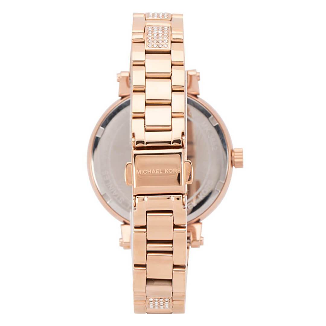  Shop Authentic Michael Kors Sofie Quartz Rose Gold Dial Rose Gold Steel Strap Watch For Women - MK3882 - Luxxuri