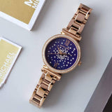  Shop Authentic Michael Kors Sofie Analog Quartz Blue Dial Rose Gold Steel Strap Watch For Women - MK3971 - Luxxuri